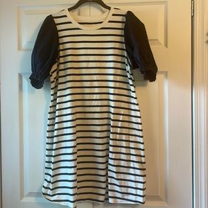 Kate spade Striped Puff Sleeve Knit Dress size medium. Good condition.
